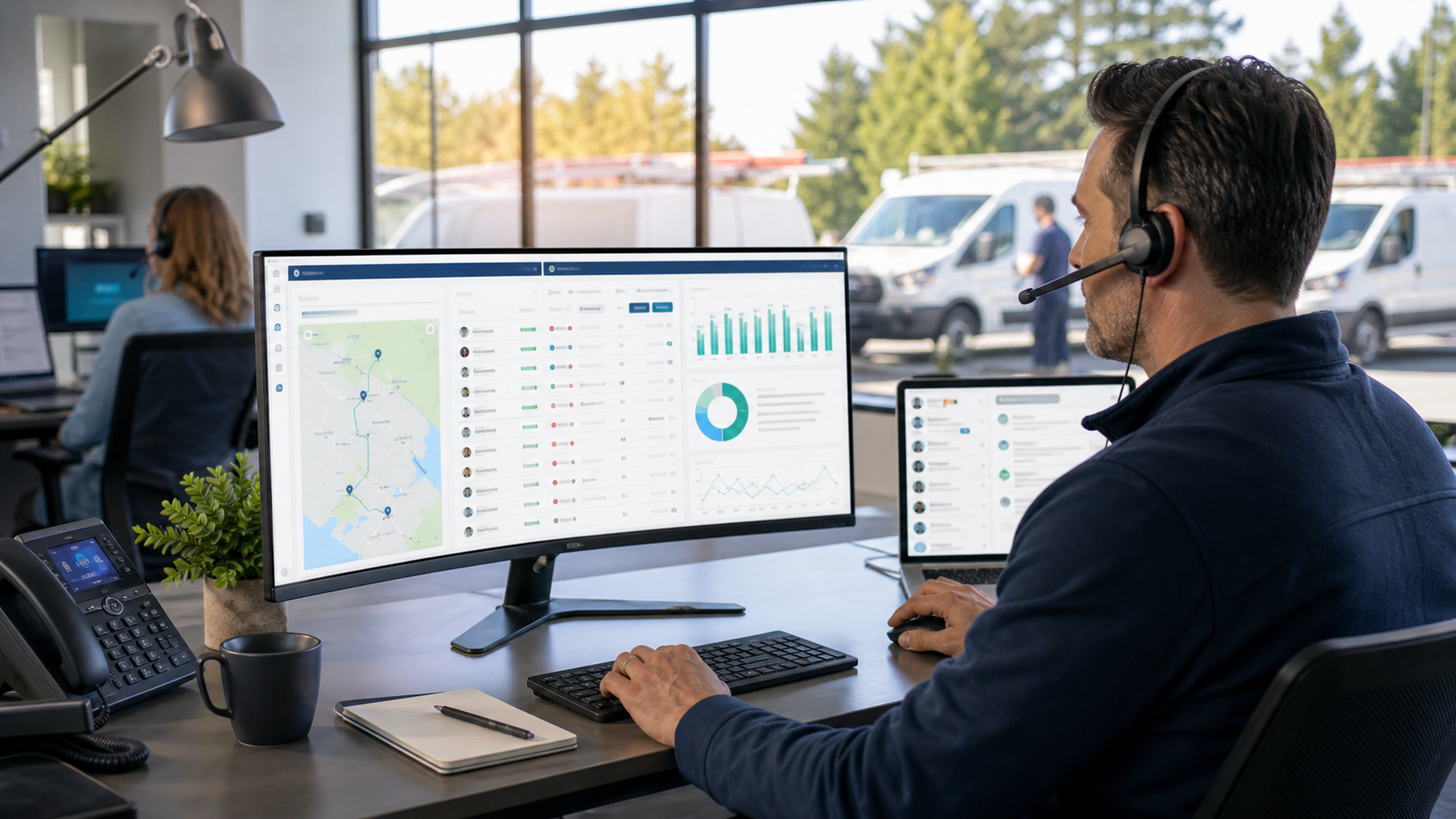 ServiceTitan and Birdeye contractor dispatch workflow
